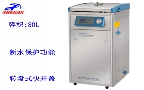 上海申安80立升標(biāo)準(zhǔn)配置立式壓力蒸汽滅菌器LDZM-80KCS